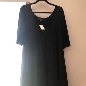 Lane bryant black midi dress